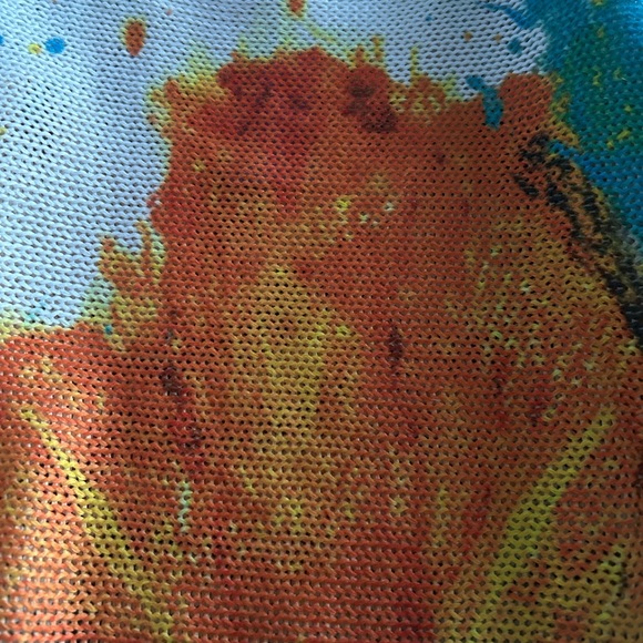 Luisa Ricci watercolor cold shoulder summer sweater mint like new Italy - Picture 8 of 8